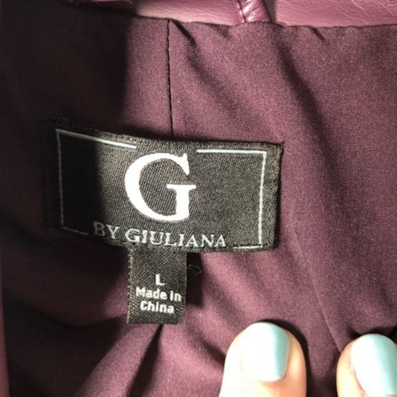 G for Giuliana Lux Moto Jacket Purple - Picture 8 of 8